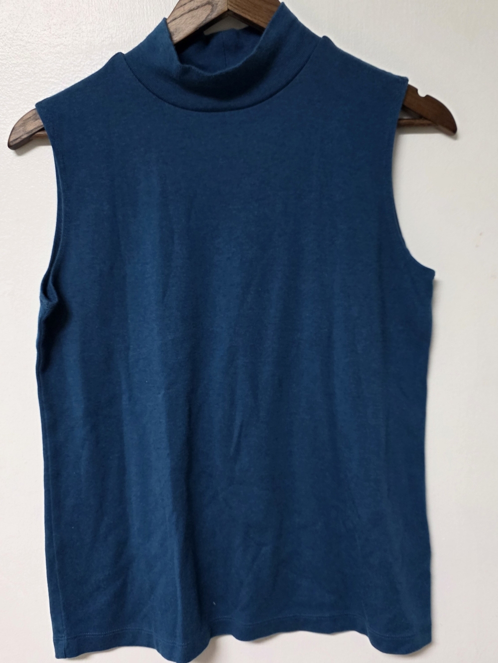 croft & barrow Teal Sleeveless Mock Neck Tank For Women - Picture 5 of 5